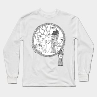 Greek Myth Comix - Athene and Heracles roundel Long Sleeve T-Shirt